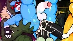 3boys animated cum double_penetration full_frontal_frog game_over gay joe_(oh_so_hero!) no_sound oh_so_hero! tagme video yaoi