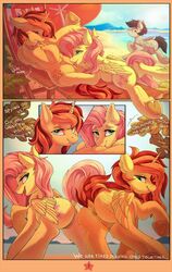 alicorn anus beach comic cunnilingus dialogue english_text equid equine fan_characters female female/female feral fluttershy_(mlp) friendship_is_magic furry genitals hasbro hi_res horn male mammal my_little_pony oral page_1 pegasus pussy raised_tail rattatatus78 seaside sex umbrella vaginal_penetration wings yuri