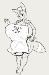 2018 3_toes 5_fingers angstrom anthro apron balls big_balls big_breasts big_bulge big_penis biped breasts bulge cheramie cleavage clothed clothing digital_media_(artwork) eeveelution fingers flaccid futa_only futanari genitals gesture grey_background gynomorph hair hi_res huge_balls huge_breasts huge_bulge huge_cock hyper hyper_balls hyper_breasts hyper_bulge hyper_genitalia hyper_penis intersex looking_at_viewer monochrome monster nintendo ok_sign penis pokémon_(species) pokemon simple_background solo thick_thighs toes umbreon video_games wide_hips