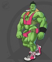 balls bara blitzturner bulge gay green_skin hulk hulk_(series) male male_only marvel marvel_comics muscles muscular penis solo solo_male