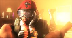 1boy 1girls 3d akatomasu alibi_(rainbow_six) blue_eyes brown_hair cfnm clothed clothing military military_uniform rainbow_six rainbow_six_siege soldier tagme tom_clancy