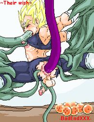 1boy anal animated badendxxx blonde_hair blush boner bouncing_balls color dragon_ball dragon_ball_z erection feet_out_of_frame fellatio forced_oral majin_mark male male_only male_rape_victim malesub nipples oral rape sex spread_anus straight_hair super_saiyan super_saiyan_2 tentacle_on_male tentaclejob tentacles torn_clothes vegeta