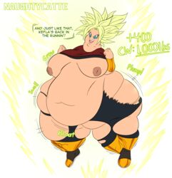 bbw belly big_belly breasts cosmofatte dragon_ball dragon_ball_super fat female kefla legendary_super_saiyan nipples obese overweight saiyan ssbbw super_saiyan super_saiyan_2 topless weight_gain