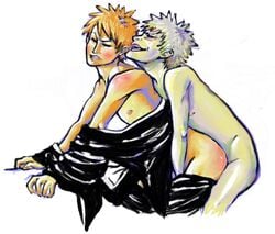 bleach gay hollow hollow_ichigo ichigo_kurosaki male male_only selfcest yaoi zangetsu