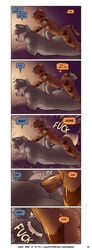 absurd_res alphonse_(james_howard) anal anthro canid canine canis comic dialogue domestic_cat duo felid feline felis genitals hi_res humanoid_genitalia humanoid_penis james_howard male male/male mammal penis richard_(james_howard) size_difference small_dom_big_sub wolf