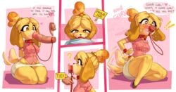 1boy 1girls 2d adorable all_the_way_to_the_base animal_crossing animal_ears anthro anthrofied asphyxiation big_penis blowjob blush bondage borvar breasts brown_eyes canine choker choking clothed cock collar cum cum_in_mouth cum_in_throat cum_inside cute deep_throat deepthroat_holder deepthroat_no_hands deepthroat_training dick dirty_talk english_text erection eye_contact fellatio female femsub furry gag gagged gagged_speech gagging good_girl happy_sub heart-shaped_pupils heart_eyes high_resolution interspecies isabelle_(animal_crossing) kneeling leash leashed_to_genitals leather_cuffs long_penis looking_at_viewer male maledom medium_breasts nintendo nsfw oral oral_sex out_of_breath penis penis_awe petite petplay pink_shirt pov praise_kink roleplay skirt slim speech_bubble straight sweat tail tailwag teenager text thick_thighs thighs throat_bulge tied_hands tight_throat tongue_out trembling veiny_penis wagging_tail wide_hips yellow_fur young