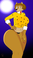 2020 4_fingers anthro ass bedroom_eyes big_breasts big_butt bottomless bottomwear breasts brown_body brown_fur brown_hair cameltoe canid canine canis claws clothed clothing colored_nails curvy_figure cute_fangs digit_ring female fingers full_moon fur hair hand_on_hip hand_on_leg hi_res hotel_transylvania huge_butt jewelry ky_(malamute) large_ass lipstick looking_at_viewer makeup mammal mature_female moon multicolored_body multicolored_fur nails narrowed_eyes navel night outdoors partially_clothed ring seductive shirt simple_background sky slightly_chubby smile solo thick_thighs thong topwear two_tone_body two_tone_fur underwear voluptuous wanda_werewolf wedding_ring were werecanid werecanine werewolf wide_hips wolf yellow_eyes