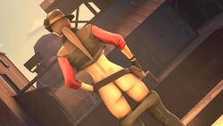 1girls 3d ass bottomless female female_only femsniper human human_female human_only pants_down rule_63 sniper solo source_filmmaker team_fortress_2