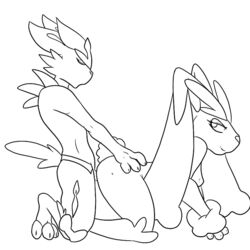 1boy 1girls all_fours anthro cinderace closed_eyes female female_pokemon from_behind_position genitals hand_on_butt kneeling looking_back lopunny male male/female male_cinderace male_pokemon male_pokemon/female_pokemon monochrome nintendo penis pokémon_(species) pokemon pokemon_(species) pokemon_ss sex side_view simple_background straight video_games vikacala white_background