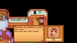 1boy 1girls alex_(stardew_valley) anal anal_penetration anal_sex animated bed bedroom blargsnarf blue_eyes brown_hair cheating cheating_wife clothed clothed_male clothed_male_nude_female clothed_sex clothing cuckold dialogue doggy_style doggystyle door english english_text female female_penetrated gif indoors inside jodi_(stardew_valley) letterman_jacket long_hair male male_penetrating nude nude_female pants pants_down penetration picture_frame pixel_art sex short_hair sprite sprite_art sprite_edit stardew_valley straight text topwear video_games window