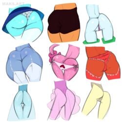 6+girls alien alien_girl alien_humanoid anus aquamarine_(steven_universe) ass ass_cleavage blue_pearl_(steven_universe) blue_skin butt_crack cartoon_network emerald_(steven_universe) gem_(species) holly_blue_agate jasper_(steven_universe) multiple_girls off_colors_(steven_universe) orange_skin padparadscha_(steven_universe) panties pink_pearl_(steven_universe) pink_skin purple_skin pussy spinel_(steven_universe) steven_universe tagme thong upskirt xu53r yellow_pearl_(steven_universe) yellow_skin