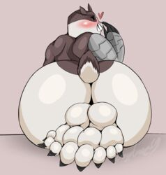 1_eye amputee anthro ass badger badgerclops big_ass big_butt blush bubble_ass bubble_butt cartoon_network cryptmoz cybernetics cyborg disability eye_patch eyewear feet feet_together foot_focus heart machine male male_foot_fetish male_only mammal mao_mao:_heroes_of_pure_heart missing_arm mustelid musteline overweight overweight_anthro overweight_male solo