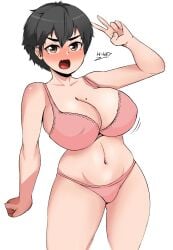 annoyed ass big_breasts black_hair curvy curvy_body curvy_female curvy_figure female female_focus female_only light-skinned_female light_skin political politics spain tomboy very_short_hair vox_chan white_skin yellow_eyes