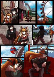 1boy 1girls akira_kurusu atlus bunny_ears clothed_sex comic cum_in_pussy curly_hair english_text ferris_wheel glasses headphones kinkymation kissing kissing_while_penetrated light-skinned_female megami_tensei orange_hair pale-skinned_female penetration penis persona persona_5 plaid_pants ren_amamiya riding sakura_futaba sex shorts shorts_aside teenage_girl teenager thighhighs top_hat turtleneck vaginal_penetration wholesome