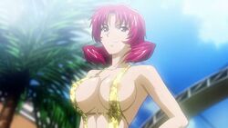 1girls animated areola_slip areolae bangs bare_shoulders big_breasts bouncing_breasts breasts clothing collarbone curvy erect_nipples erect_nipples_under_clothes female female_focus female_only freezing freezing_(series) hand_on_hip hips human indoors large_breasts looking_to_the_side magenta_hair medium_hair navel nipple_bulge nipples nipples_visible_through_clothing palm_tree purple_eyes revealing_clothes roxanne_elipton screencap shiny_skin skimpy sling_bikini smile solo solo_female swimsuit thighs tree voluptuous walking