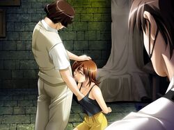 black_hair blowjob brown_hair cousin fellatio incest kawarazaki-ke_no_ichizoku_2 netorare rape sanjou_anna short_hair