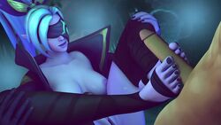 3d animated black_nails black_toenails blindfold clothing coombot_(artist) feet footjob footjob_with_legwear holding_legs large_penis league_of_legends nail_polish nails pale-skinned_male pale_skin spirit_blossom_series spirit_blossom_vayne stirrup_socks tagme thighhighs toenails toes vayne video