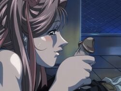 00s 1boy 1girls 2004 animated bare_shoulders bible_black bible_black_new_testament blush brown_hair female hair_ribbon handjob lying male masturbation night one-piece_swimsuit penis perfect_loop ribbon shin_bible_black short_twintails smile straight swimsuit tagme tan toudou_yuki twintails uncensored yoshitani_(bible_black)