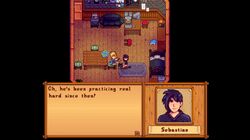 3boys anal anal_sex animated bed bedroom blargsnarf blonde_hair blowjob bottomless color computer dialogue english english_text fellatio gay gif indoors inside male male_only male_penetrated male_penetrating original_character pixel_art purple_hair red_hair sam_(stardew_valley) sebastian_(stardew_valley) sex sofa spitroast sprite sprite_art sprite_edit stardew_valley table text topwear video_games yaoi