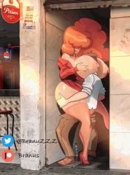 1boy 1girls 2d 2d_animation alleyway alleyway_milf_(meme) animated big_breasts bigdad branuzzz breast_grab breasts_out cartoon_network female huge_breasts male musi_cassie nude nude_female powerpuff_girls sara_bellum short_video shorter_than_10_seconds tagme video
