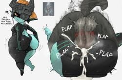 1boy 1girls 2025 ass ass_grab backsack balls bestiality big_butt black_body black_skin blush bodily_fluids breasts butt_ripples canid canine canis contact_onomatopoeia cooly cum cum_in_pussy cum_inside dialogue digital_drawing_(artwork) digital_media_(artwork) duo english_text female female_on_bottom female_penetrated floating from_front_position fucked_silly fused_shadow genital_fluids genitals green_markings hair headgear headgear_only holding_butt humanoid humanoid_pointy_ears imp imp_midna impact_onomatopoeia leaking_cum link looking_back lying male male/female male_on_top male_penetrating male_penetrating_female mammal markings mating_press midna mostly_nude_female mostly_nude_humanoid motion_lines multicolored_body multicolored_skin nintendo nude on_back on_bottom on_top onomatopoeia orange_hair pear-shaped_figure penetration penile penile_penetration penis penis_in_vagina plap pointy_ears pussy red_eyes sex short_stack shortstack simple_background small_breasts sound_effects sunzo05 sweat sweatdrop sweaty teal_body teal_skin text the_legend_of_zelda thick_thighs thrusting twili twilight_princess two_tone_body two_tone_skin vaginal_penetration white_background wide_hips wolf wolf_link zoophilia