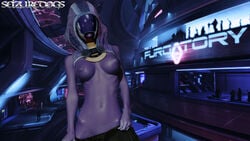 1girls 3d breasts edit female female_only mass_effect quarian seizuredogs solo tali'zorah_nar_rayya