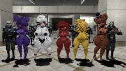 3d 3d_(artwork) 5girls afraid angry anthro ass big_ass big_breasts bonnie_(cally3d) bonnie_(fnaf) breasts cfnf chica_(cally3d) chica_(fnaf) chiku cmnf covered_nipples covering covering_crotch covering_face crossover deviantart embarrassed embarrassed_naked_female embarrassed_nude_female enf enf4ever exposed_pussy female fetish five_nights_at_freddy's forced foxy_(cally3d) foxy_(fnaf) freddy_(fnaf) fredina's_nightclub fredina_(cally3d) fully_nude fur furry garry's_mod hairy half-life_(series) horny huge_ass humiliation male marie_(cally3d) multiple_boys multiple_females multiple_girls multiple_males naked nude panicking public public_exposure public_humiliation public_nudity puppet_(cally3d) puppet_(fnaf) pussy recording sad screaming source_filmmaker stripped thick thick_thighs tsa vagina