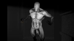 16:9 abs balls biceps casual circumcised erection genitals hi_res humanoid male male_only mrdr muscular muscular_humanoid muscular_male obliques outlast pale_skin pecs penis red_barrels ribs serratus_anterior solo triceps walrider widescreen