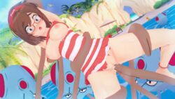 1girls 3d alolan_raichu anal beach blue_eyes blush breasts brown_hair clothing double_penetration female female_on_feral feral human_on_feral interspecies open_mouth penetration pokemon pokemon_breeder_hana pokephilia pussy raichu rape restrained sex short_hair smaller_male spread_legs swimsuit tentacle tentacool torn_clothes vaginal_penetration wide_eyed witchanon