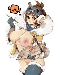 1girls areolae big_breasts breasts earmuffs female female_only large_breasts monster_hunter monster_hunter_world nipples pussy slugbox solo the_handler