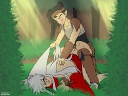 2020 2boys anal anal_sex canine demon duo dustin_c gay half_demon inuyasha inuyasha_(character) koga male male/male male_only male_penetrated male_penetrating penetration uncensored wolf wolf_demon yaoi