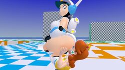2girls 3d 3d_(artwork) anus ass ass_focus bare_ass big_ass big_breasts big_butt breasts crossover curvy duo facesitting female female_only femdom huge_ass huge_breasts huge_butt light-skinned_female light_skin mammal mario_(series) mighty_switch_force naked nintendo nude patricia_wagon princess_daisy source_filmmaker tagme thick_thighs video_games viperarcane wayforward wide_hips yuri