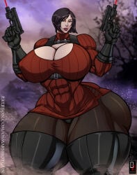 1girls abs ada_wong asian asian_female big_ass big_breasts black_hair breasts capcom cleavage cleavage_cutout clothed female huge_ass huge_breasts muscular muscular_female nipple_bulge osmar-shotgun pantyhose resident_evil resident_evil_4 resident_evil_4_remake solo solo_female thick_thighs thighs voluptuous wide_hips