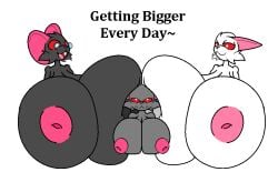 3girls annoyed annoyed_expression anthro big_breasts bigger_breasts black_fur black_hair breast_focus breasts_bigger_than_head breasts_pressed_against_another breasts_pressed_against_partner breasts_pressed_together english english_text exposed_breasts female_only furry glasses happy happy_expression hyper hyper_breasts irritated naked naked_female nude nude_female rat rat_ears rat_girl red_eyes rodent rodent_humanoid size_difference skaven smile smiling smug smug_expression smug_face smug_grin snout text vf-01s warhammer_(franchise) warhammer_age_of_sigmar warhammer_fantasy white_fur white_hair