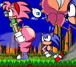 1boy 1girls amy_rose ass big_ass big_booty big_butt booty butt classic_amy_rose classic_sonic curvydoodles hedgehog huge_ass looking_at_ass massive_ass panties size_difference smaller_male sonic_(series) sonic_cd sonic_the_hedgehog sonic_the_hedgehog_(series)