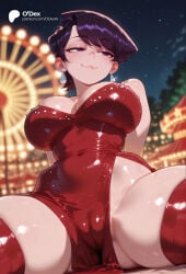 1girl 1girls absurd_res absurdres ai_generated ass big_ass big_breasts blurred_background blurry_background breasts depth_of_field female female_focus hi_res high_quality high_resolution highres komi-san_wa_komyushou_desu komi_shuuko large_ass large_breasts mature_female milf mommy odexai purple_eyes purple_hair short_hair small_waist solo_focus straight thick_thighs thin_waist wide_hips