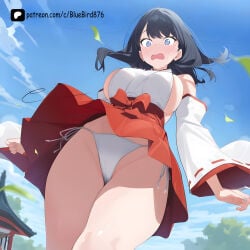 1girl ai_assisted ai_generated beautiful_girl big_ass big_breasts bluebird curvy female gridman_universe miko sexy ssss.gridman takarada_rikka
