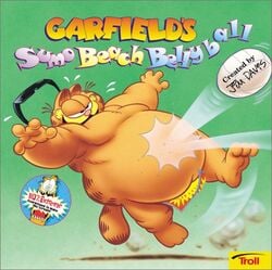 animal_ears anthro beach dust feet garfield_(series) garfield_the_cat inflation jim_davis letters loincloth male_only obese paws soles tail toes words