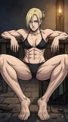 ai_generated annie_leonhardt attack_on_titan bikini muscular