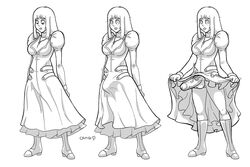 1futa 2010s 2018 before_and_after boots breasts bulge cleavage clothing comic critiq-d dress erection erica_fontaine expressionless futa_only futanari futasub hi_res high_resolution highres huge_cock large_breasts long_hair mind_control monochrome necklace no_panties no_underwear open_mouth penis penis_growth sakura_wars sequence signature simple_background sketch solo spiral_eyes surprised symbol_in_eyes white_background