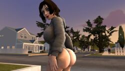 3d big_ass bioshock bioshock_infinite cheesy_sfm elizabeth_comstock female female_only huge_ass looking_at_viewer presenting_ass presenting_hindquarters source_filmmaker sweater tagme