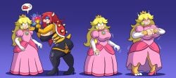 ass ass_expansion beltskirt bra breast_expansion breast_growth breast_growth_(enlargement) breasts claws expansion eye_color_change female gender_transformation hair_color_change hair_growth huge_ass huge_breasts koopa latex latex_gloves lip_expansion magic mario mario_(series) miniskirt panties princess_peach prinnydood rubina rule_63 skin_color_change species_transformation thick_thighs thigh_expansion transformation wide_hips