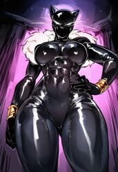 1girls abs ai_generated big_breasts black_panther_(marvel) black_panther_(shuri) clothed clothing color farggothdur female female_focus female_only fit_female hi_res large_breasts looking_at_viewer marvel marvel_comics muscles muscular muscular_female sexy sexy_body sexy_female shuri_(marvel) solo solo_female standing suit superheroine thick_thighs