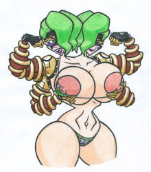 2_heads 4_arms arms arms_(game) ass big_ass big_breasts big_butt bikini bikini_top_removed boobs buff buff_female coils conjoined conjoined_twins conjoinment conjoinment_fetish dr._coyle female female_only female_scientist flashing flashing_at_viewer flashing_boobs flashing_breasts flexing flexing_arms flexing_bicep fused fusion green_eyes green_hair horny_expression horny_female huge_ass huge_breasts huge_butt katerina_angela large_ass large_breasts large_butt lipstick looking_at_viewer mask masked masked_female multi_arm multi_head multi_limb multiple_arms multiple_heads multiple_limbs nintendo purple_lipstick scientific_experiment scientist toned_body toned_female two_headed two_heads