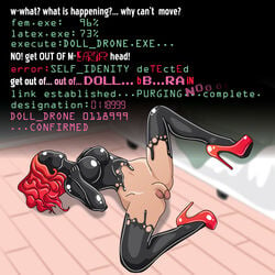 1futa assimilation balls black_skin blow-up_doll body_control bodysuit brain_drain breasts curvy dialogue doll dollification drone female flaccid futa_only futa_sans_pussy futanari futasub hi_res high_heels high_resolution highres huge_breasts human human_only identity_death latex laying_down mind_break no_face nude original penis progress_indicator red_hair sex_doll sex_doll_transformation sex_toy sex_toy_transformation sexdoll slime struggling tagme text transformation transmexy twitter wide_hips