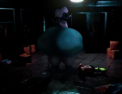 3d 3d_background anthro big_ass femboy five_nights_at_freddy's five_nights_at_treasure_island fnaf_fangame fnati hyper_ass mcdope_(artist) mickey_mouse solo