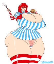 1girls ass big_ass big_breasts big_lips big_nipples breasts cleavage dress female female_only hairy_pussy huge_ass huge_breasts huge_pussy hyper hyper_ass hyper_breasts jacques00 light-skinned_female light_skin lips lipstick nipple_bulge nipples pubic_hair red_hair solo solo_focus thick_thighs thighs thong wendy's wendy_thomas