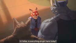 2boys abs angry animal_ears animated anthro armpit armpit_fetish armpits bara big_dom_small_sub big_penis bovid bovine bull cattle chief_bogo completely_nude daddy dilf disney duo erect_penis erection fox gay groan height_difference huge_cock imminent_penetration imminent_sex leaking_precum lindong male male_only medial_ring muscular muscular_male musk musk_clouds musky_cock nick_wilde nipples no_sound nude nude_male pecs penis pov precum pubic_hair scent scent_hound size_difference smell sweat sweatdrop sweating sweaty_body tagme taker_pov text thick_penis tiger veiny_penis video visible_breath yaoi zootopia
