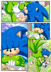 1boy 1girls 5_toes anthro anus ass barefoot bbmbbf blush breasts comic feet female foot_fetish footjob humanoid_feet licking licking_foot male male/female mobian mobian_(species) mobius_unleashed naked nipples nude palcomix pussy sega sex soles sonic_(series) sonic_team sonic_the_hedgehog sonic_the_hedgehog_(series) surge_the_tenrec toes
