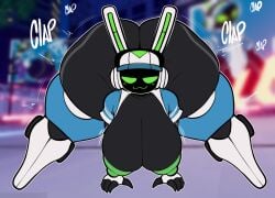 ass ass_up big_ass boobs breasts green_eyes looking_at_viewer robot robot_girl